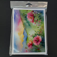 Load image into Gallery viewer, North Dakota Wild Prairie Roses in Watercolor Greeting Cards -  Blank Note Cards – 8-Pack of Artist-Designed Cards with Envelopes