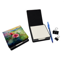Load image into Gallery viewer, North Dakota Wild Prairie Roses in Watercolor PU Leather Note Paper Holder