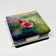 Load image into Gallery viewer, North Dakota Wild Prairie Roses in Watercolor PU Leather Note Paper Holder