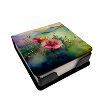 Load image into Gallery viewer, North Dakota Wild Prairie Roses in Watercolor PU Leather Note Paper Holder