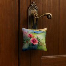 Load image into Gallery viewer, North Dakota Wild Prairie Roses in Watercolor Hanging Square Fabric Ornament 3.5 × 3.5