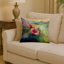 Load image into Gallery viewer, North Dakota Wild Prairie Roses in Watercolor Throw Pillow