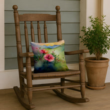 Load image into Gallery viewer, North Dakota Wild Prairie Roses in Watercolor Throw Pillow