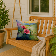 Load image into Gallery viewer, North Dakota Wild Prairie Roses in Watercolor Throw Pillow