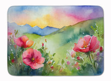 Load image into Gallery viewer, North Dakota Wild Prairie Roses in Watercolor Memory Foam Kitchen Mat