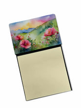 Load image into Gallery viewer, North Dakota Wild Prairie Roses in Watercolor Sticky Note Holder- Refiilable Desk Accessory Note Pad