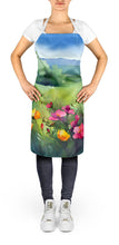 Load image into Gallery viewer, North Dakota Wild Prairie Roses in Watercolor Apron – Artist-Designed Kitchen, BBQ &amp; Craft Apron