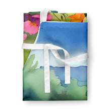 Load image into Gallery viewer, North Dakota Wild Prairie Roses in Watercolor Apron – Artist-Designed Kitchen, BBQ &amp; Craft Apron