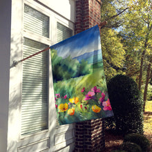 Load image into Gallery viewer, North Dakota Wild Prairie Roses in Watercolor House Flag