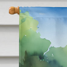 Load image into Gallery viewer, North Dakota Wild Prairie Roses in Watercolor House Flag