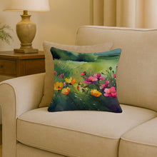 Load image into Gallery viewer, North Dakota Wild Prairie Roses in Watercolor Throw Pillow