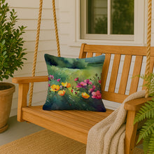 Load image into Gallery viewer, North Dakota Wild Prairie Roses in Watercolor Throw Pillow