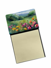 Load image into Gallery viewer, North Dakota Wild Prairie Roses in Watercolor Sticky Note Holder- Refiilable Desk Accessory Note Pad