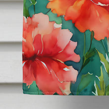 Load image into Gallery viewer, Ohio Scarlet Carnations in Watercolor House Flag