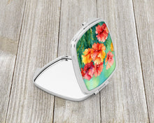 Load image into Gallery viewer, Ohio Scarlet Carnations in Watercolor Compact Mirror