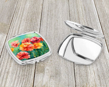 Load image into Gallery viewer, Ohio Scarlet Carnations in Watercolor Compact Mirror