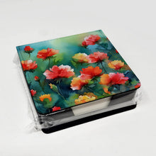 Load image into Gallery viewer, Ohio Scarlet Carnations in Watercolor PU Leather Note Paper Holder