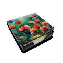 Load image into Gallery viewer, Ohio Scarlet Carnations in Watercolor PU Leather Note Paper Holder