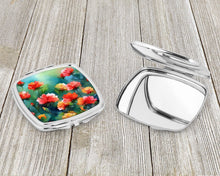 Load image into Gallery viewer, Ohio Scarlet Carnations in Watercolor Compact Mirror