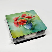 Load image into Gallery viewer, Ohio Scarlet Carnations in Watercolor PU Leather Note Paper Holder