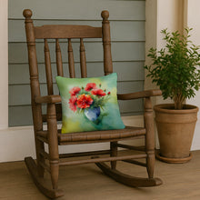 Load image into Gallery viewer, Ohio Scarlet Carnations in Watercolor Throw Pillow