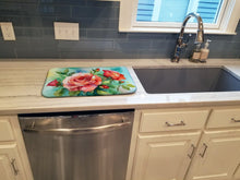 Load image into Gallery viewer, Oklahoma Roses in Watercolor Dish Drying Mat