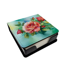 Load image into Gallery viewer, Oklahoma Roses in Watercolor PU Leather Note Paper Holder
