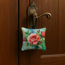 Load image into Gallery viewer, Oklahoma Roses in Watercolor Hanging Square Fabric Ornament 3.5 × 3.5