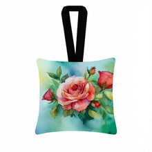 Load image into Gallery viewer, Oklahoma Roses in Watercolor Hanging Square Fabric Ornament 3.5 × 3.5