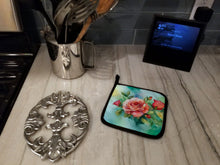 Load image into Gallery viewer, Oklahoma Roses in Watercolor Pair of Pot Holders