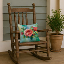 Load image into Gallery viewer, Oklahoma Roses in Watercolor Throw Pillow