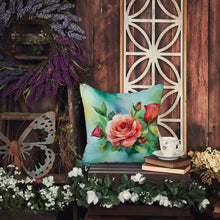 Load image into Gallery viewer, Oklahoma Roses in Watercolor Throw Pillow