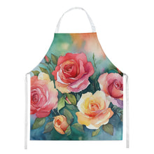 Load image into Gallery viewer, Oklahoma Roses in Watercolor Apron – Artist-Designed Kitchen, BBQ &amp; Craft Apron
