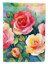 Load image into Gallery viewer, Oklahoma Roses in Watercolor House Flag