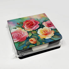 Load image into Gallery viewer, Oklahoma Roses in Watercolor PU Leather Note Paper Holder
