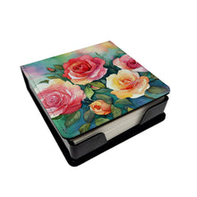 Load image into Gallery viewer, Oklahoma Roses in Watercolor PU Leather Note Paper Holder