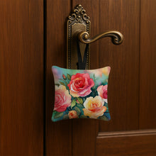 Load image into Gallery viewer, Oklahoma Roses in Watercolor Hanging Square Fabric Ornament 3.5 × 3.5