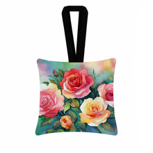 Load image into Gallery viewer, Oklahoma Roses in Watercolor Hanging Square Fabric Ornament 3.5 × 3.5