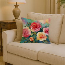 Load image into Gallery viewer, Oklahoma Roses in Watercolor Throw Pillow