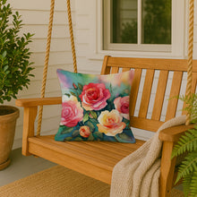 Load image into Gallery viewer, Oklahoma Roses in Watercolor Throw Pillow