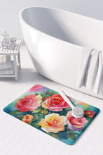 Load image into Gallery viewer, Oklahoma Roses in Watercolor Memory Foam Kitchen Mat