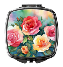 Load image into Gallery viewer, Oklahoma Roses in Watercolor Compact Mirror