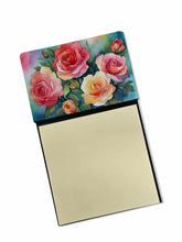 Load image into Gallery viewer, Oklahoma Roses in Watercolor Sticky Note Holder- Refiilable Desk Accessory Note Pad