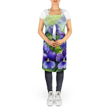 Load image into Gallery viewer, Rhode Island Violets in Watercolor Apron – Artist-Designed Kitchen, BBQ &amp; Craft Apron