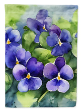 Load image into Gallery viewer, Rhode Island Violets in Watercolor House Flag