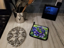 Load image into Gallery viewer, Rhode Island Violets in Watercolor Pair of Pot Holders