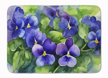 Load image into Gallery viewer, Rhode Island Violets in Watercolor Memory Foam Kitchen Mat