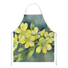 Load image into Gallery viewer, South Carolina Yellow Jessamine in Watercolor Apron – Artist-Designed Kitchen, BBQ &amp; Craft Apron