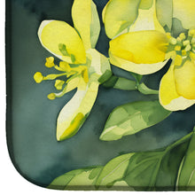 Load image into Gallery viewer, South Carolina Yellow Jessamine in Watercolor Dish Drying Mat