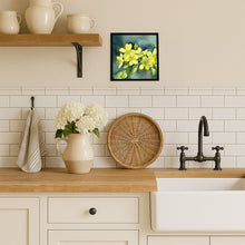 Load image into Gallery viewer, South Carolina Yellow Jessamine in Watercolor Framed Metal Print